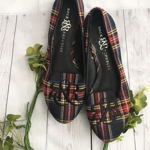 Rock & Republic plaid flats 8.5